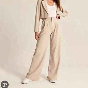 Abercrombie & Fitch Tan Wide Leg Pants